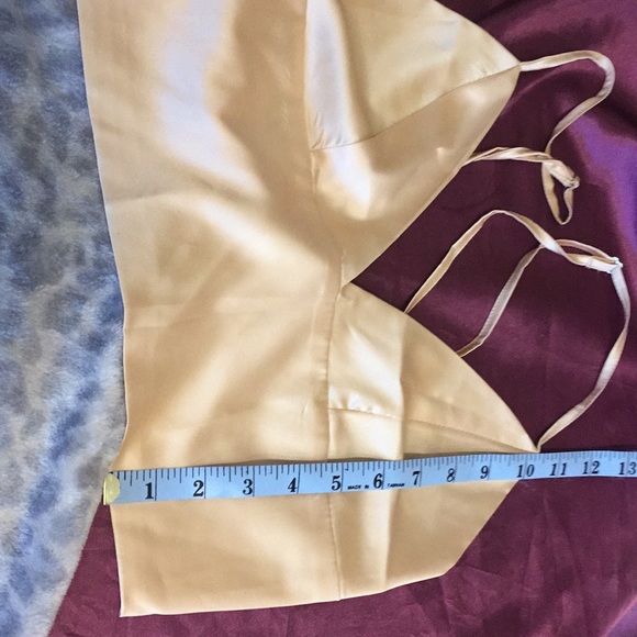 Satiny Cropped Cami Zipper Back, Adjustable Straps - Picture 6 of 7